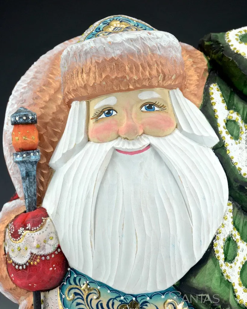 12 inch Decorative Russian Santa with Large Tree