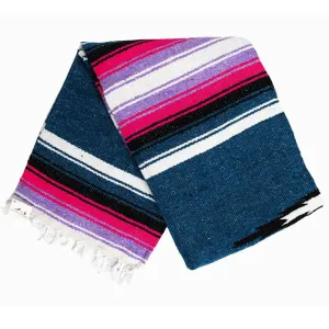 Aegean Blue and Pink Baja Diamond Blanket