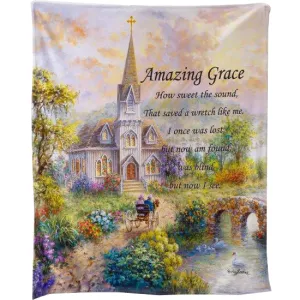 Amazing Grace Faux Fur Throw Blanket DBF5400