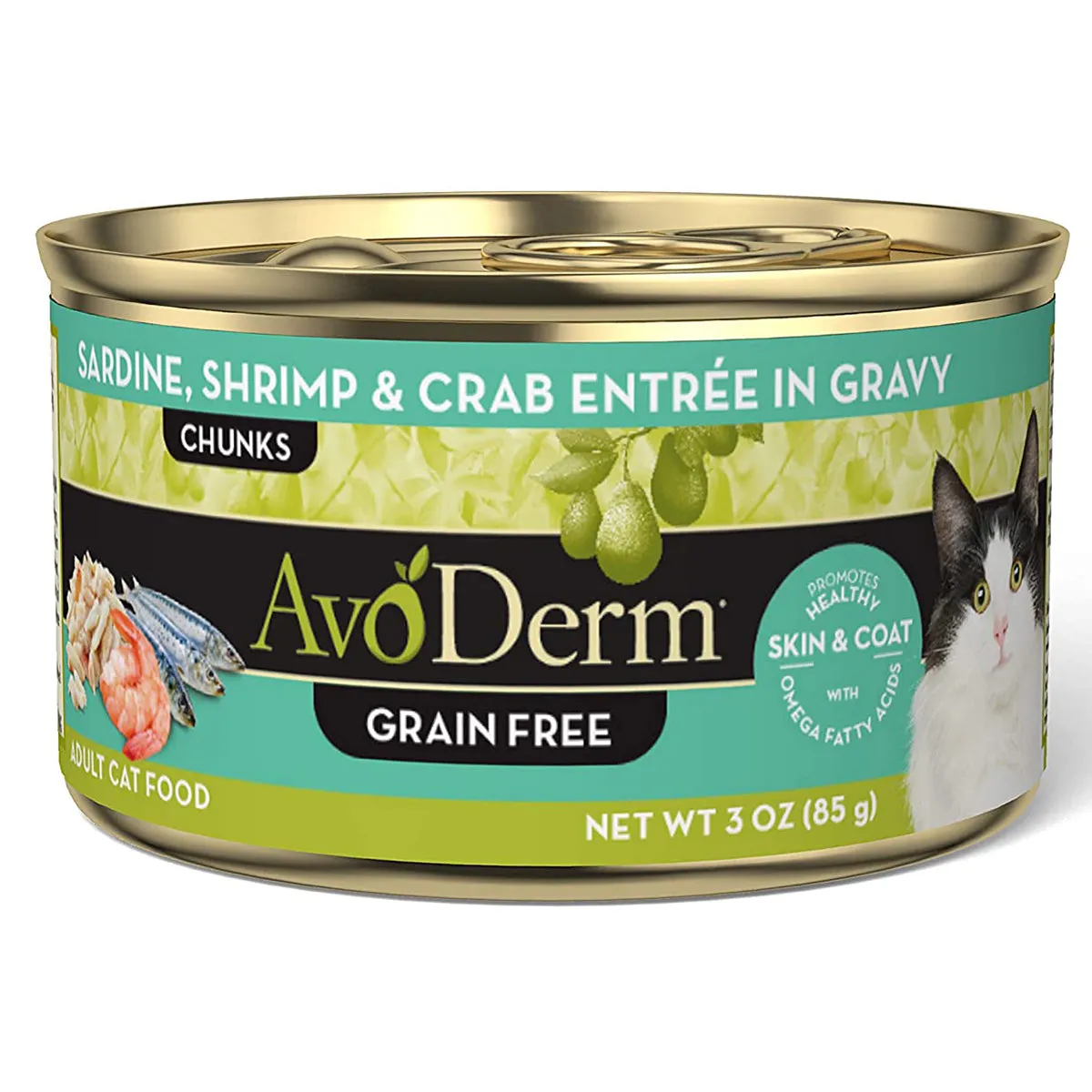 AvoDerm Grain-Free Sardine, Shrimp & Crab Wet Cat Food 3oz