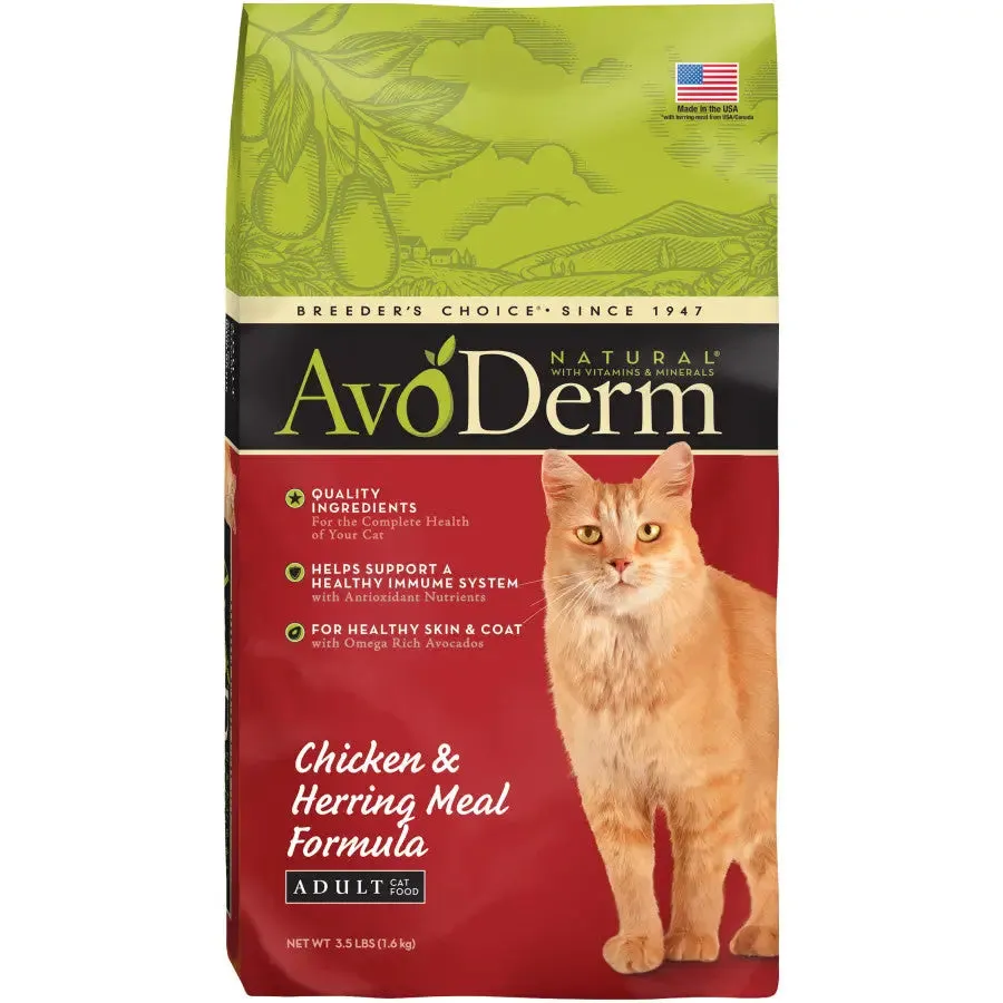 AvoDerm Natural Adult Chicken & Herring Meal Dry Cat Food