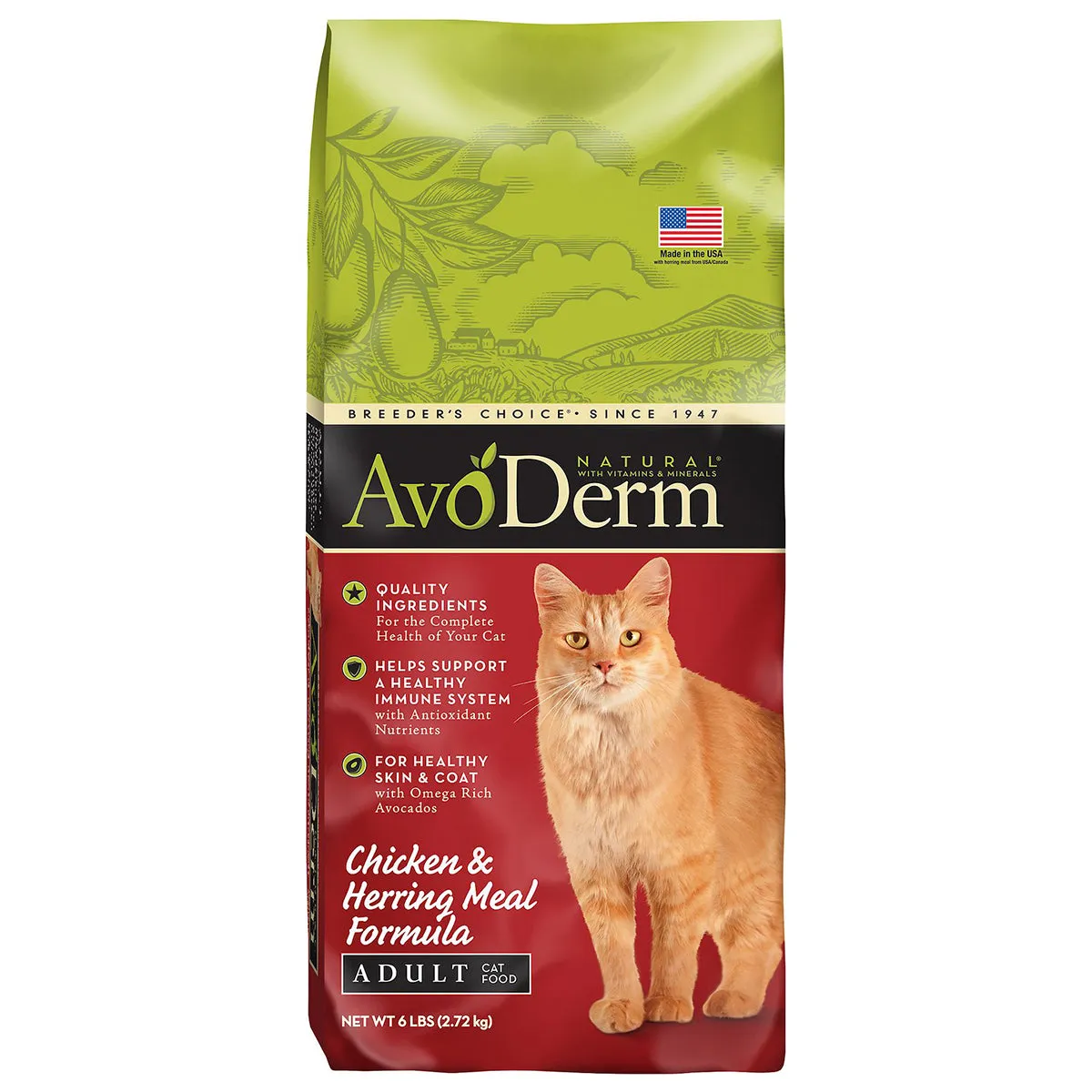 AvoDerm Natural Chicken & Herring Formula Dry Cay Food 6lb