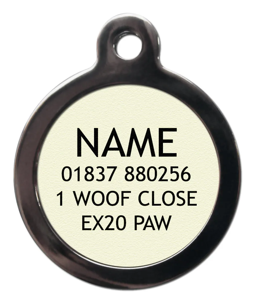 Blue Chipped And Neutered Dog ID Tag