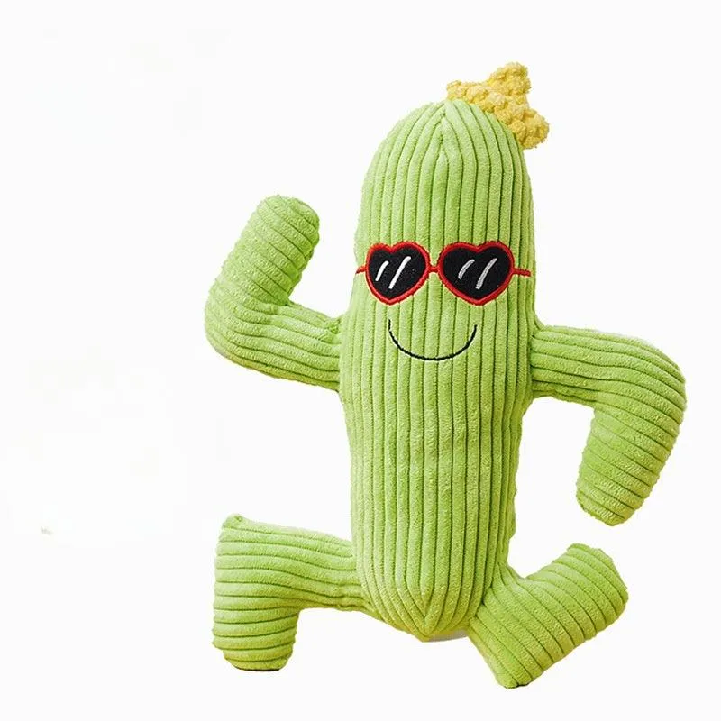 Cactus Soft Plush Squeaky Dog Toy