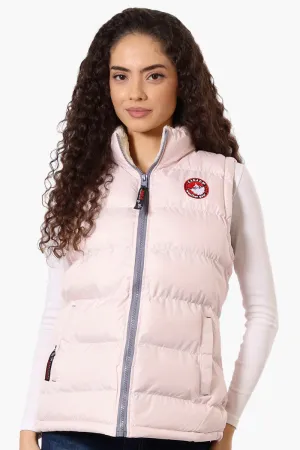 Canada Weather Gear Fleece Lined Collar Bubble Vest - Pink