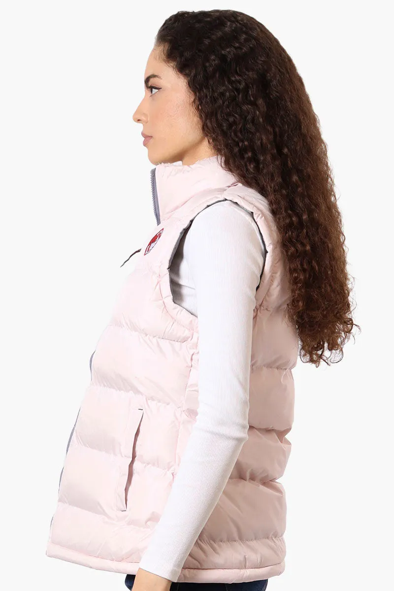 Canada Weather Gear Fleece Lined Collar Bubble Vest - Pink