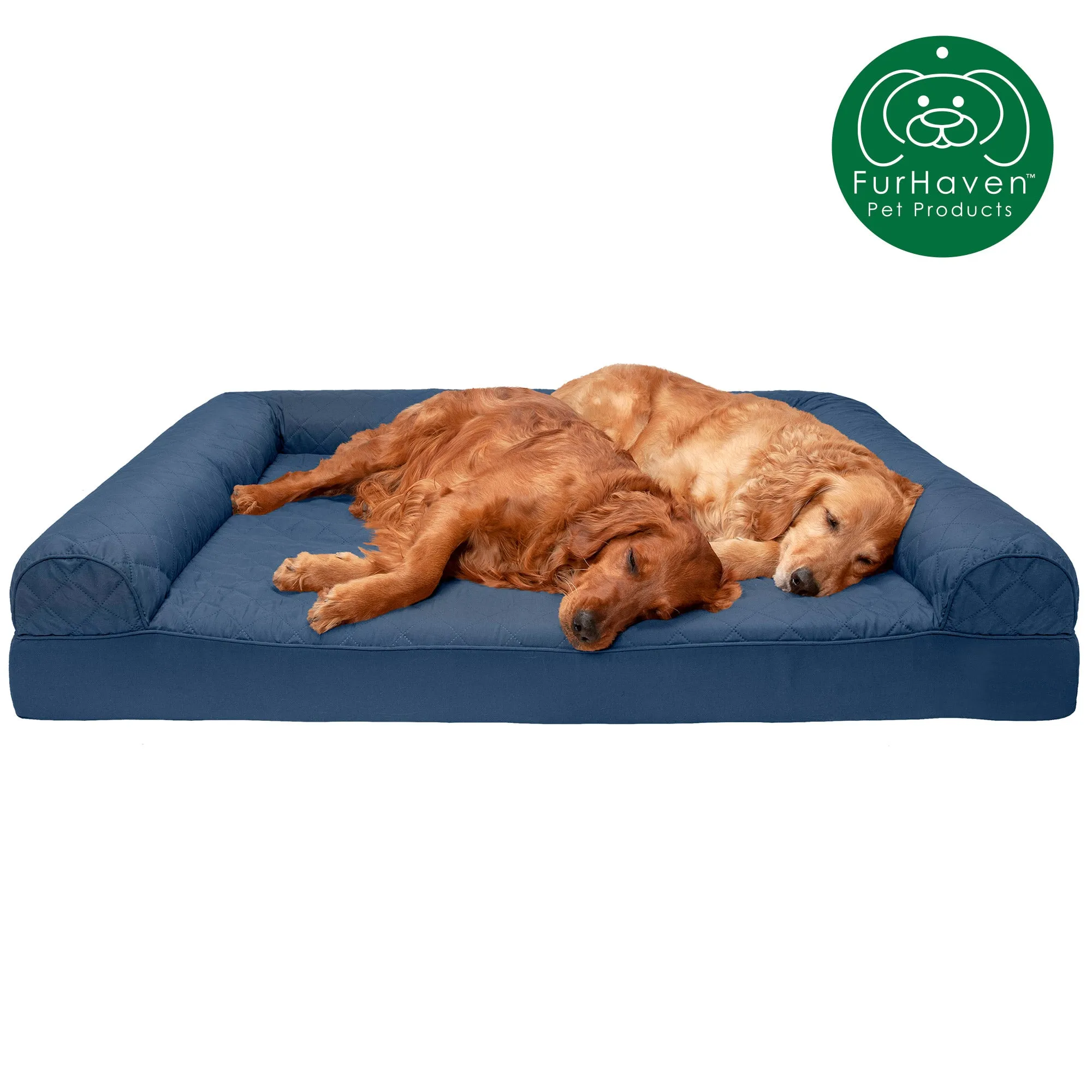 Convolute Quilted Sofa-Style Couch Pet Bed