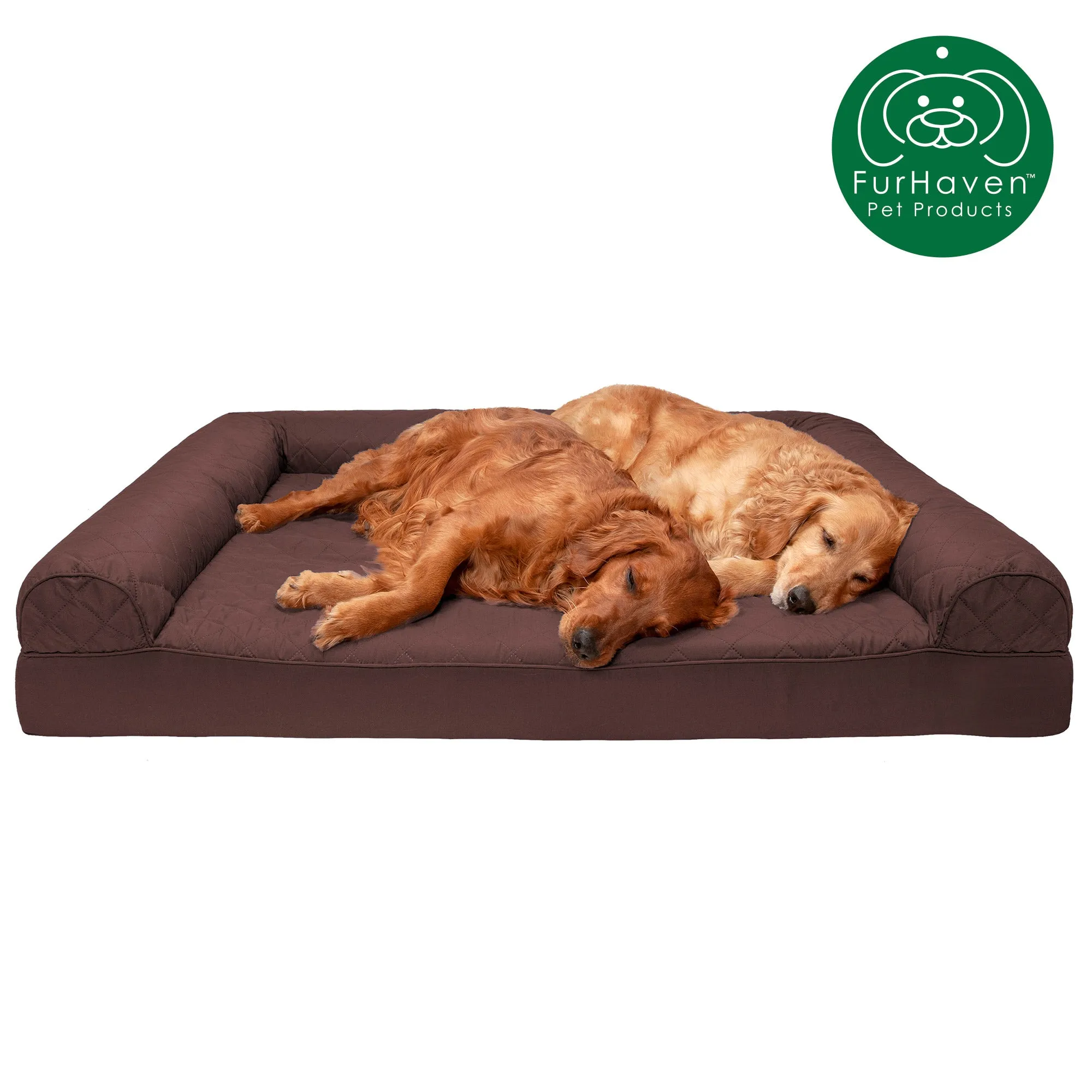 Convolute Quilted Sofa-Style Couch Pet Bed