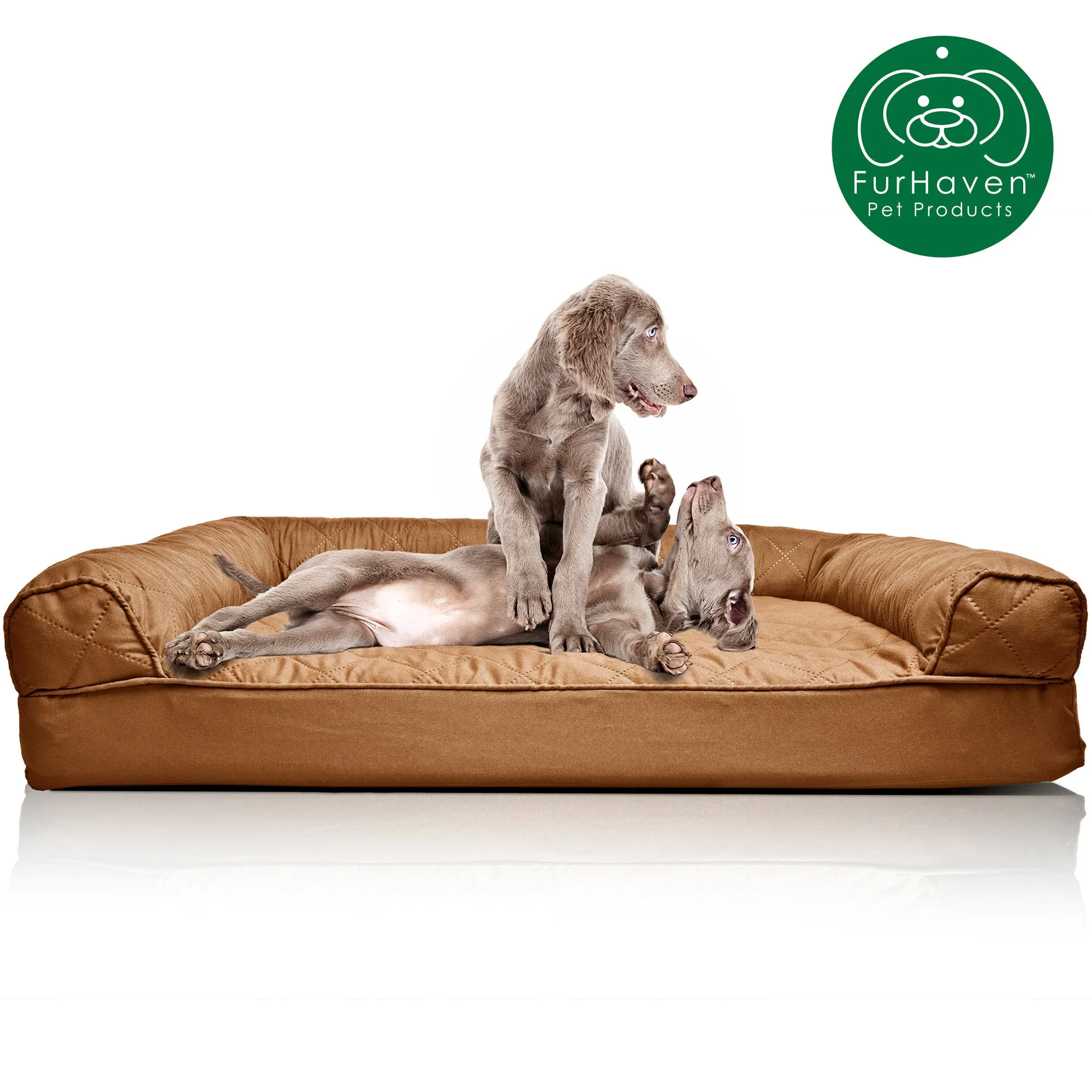 Convolute Quilted Sofa-Style Couch Pet Bed