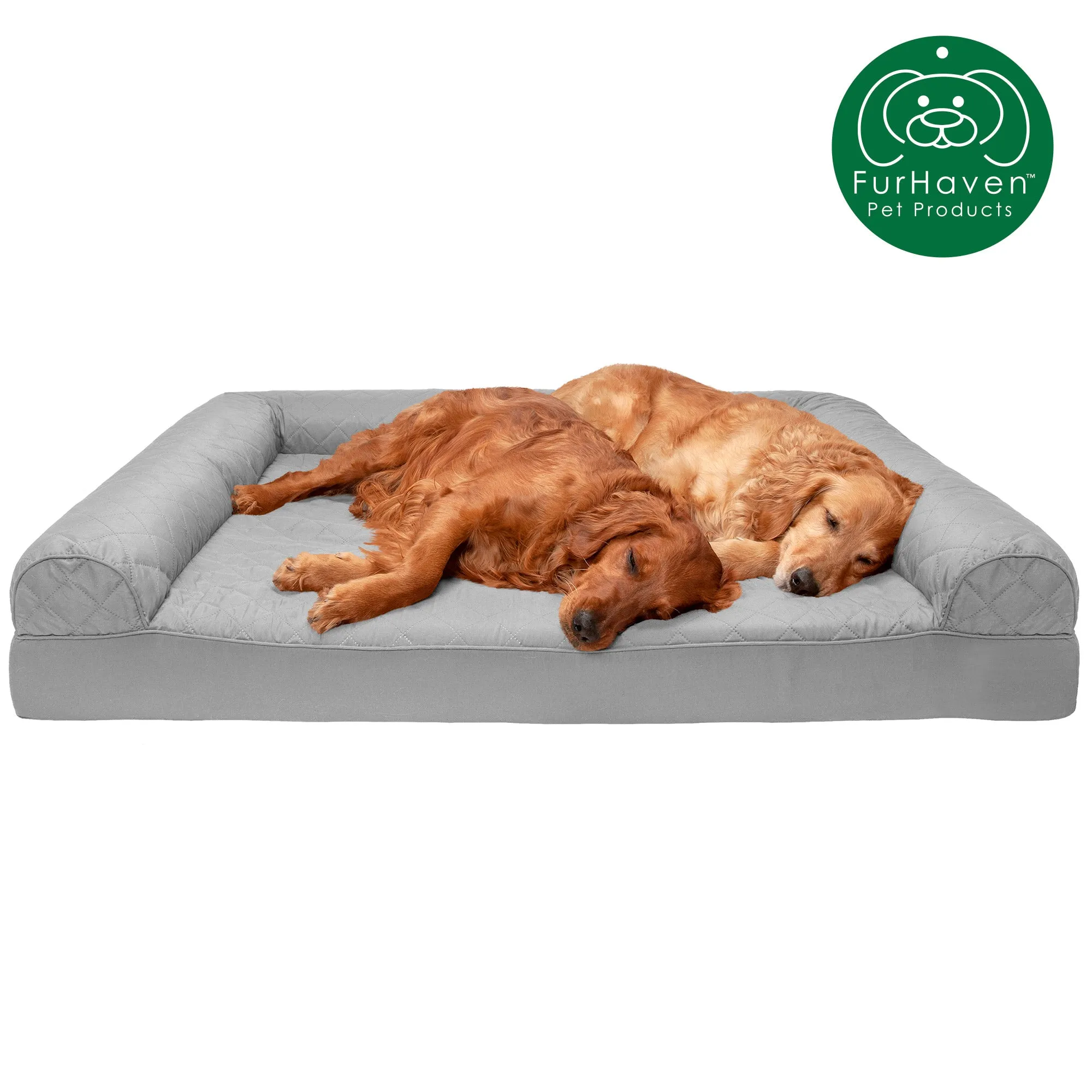 Convolute Quilted Sofa-Style Couch Pet Bed