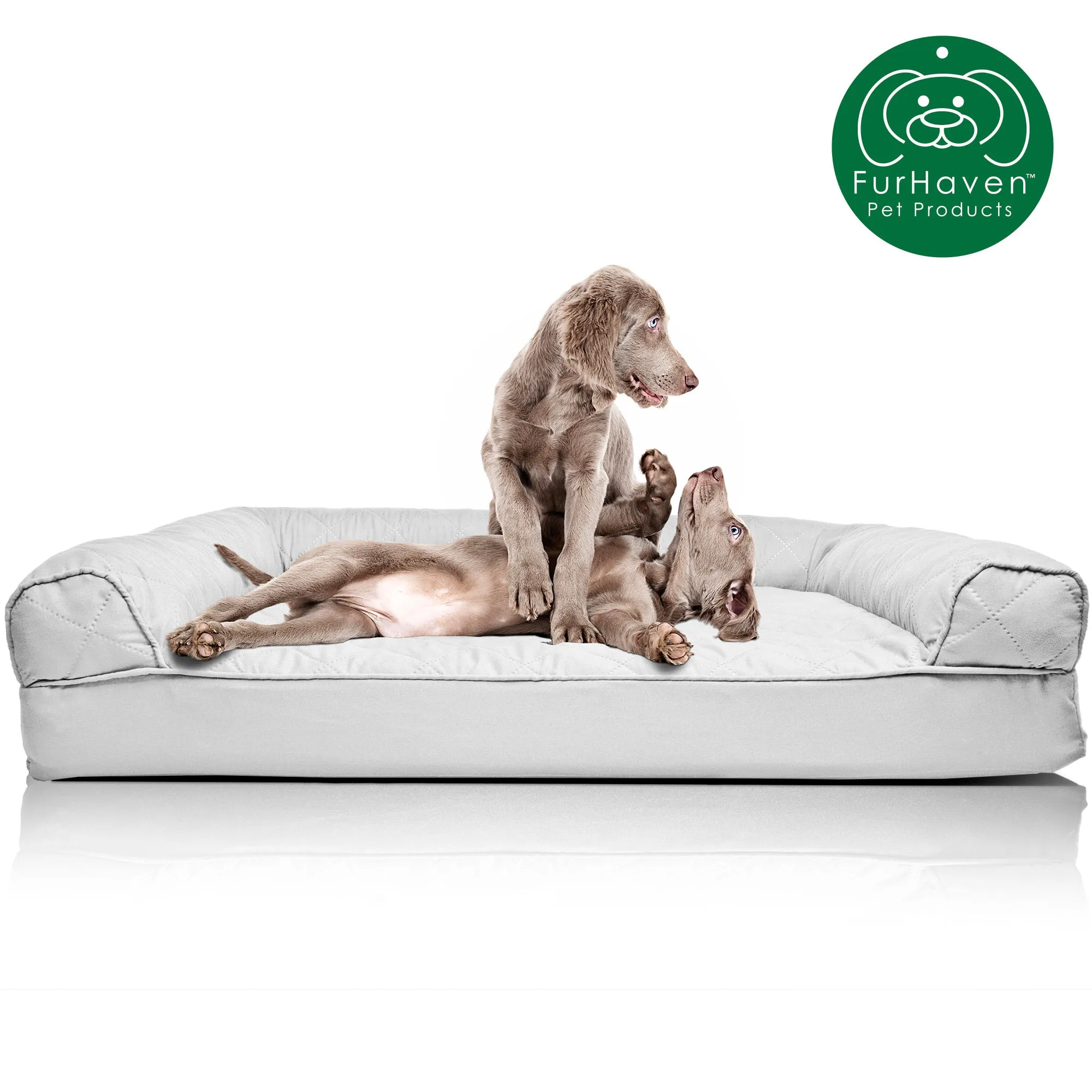 Convolute Quilted Sofa-Style Couch Pet Bed