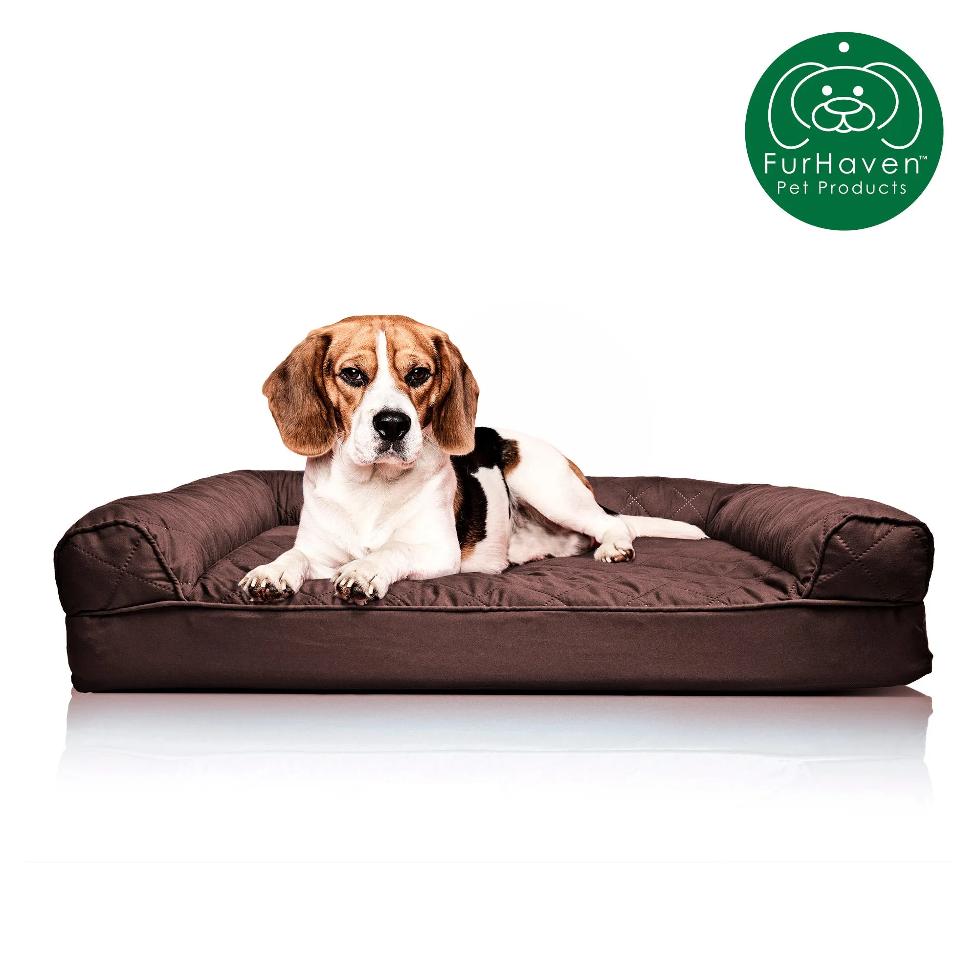 Convolute Quilted Sofa-Style Couch Pet Bed