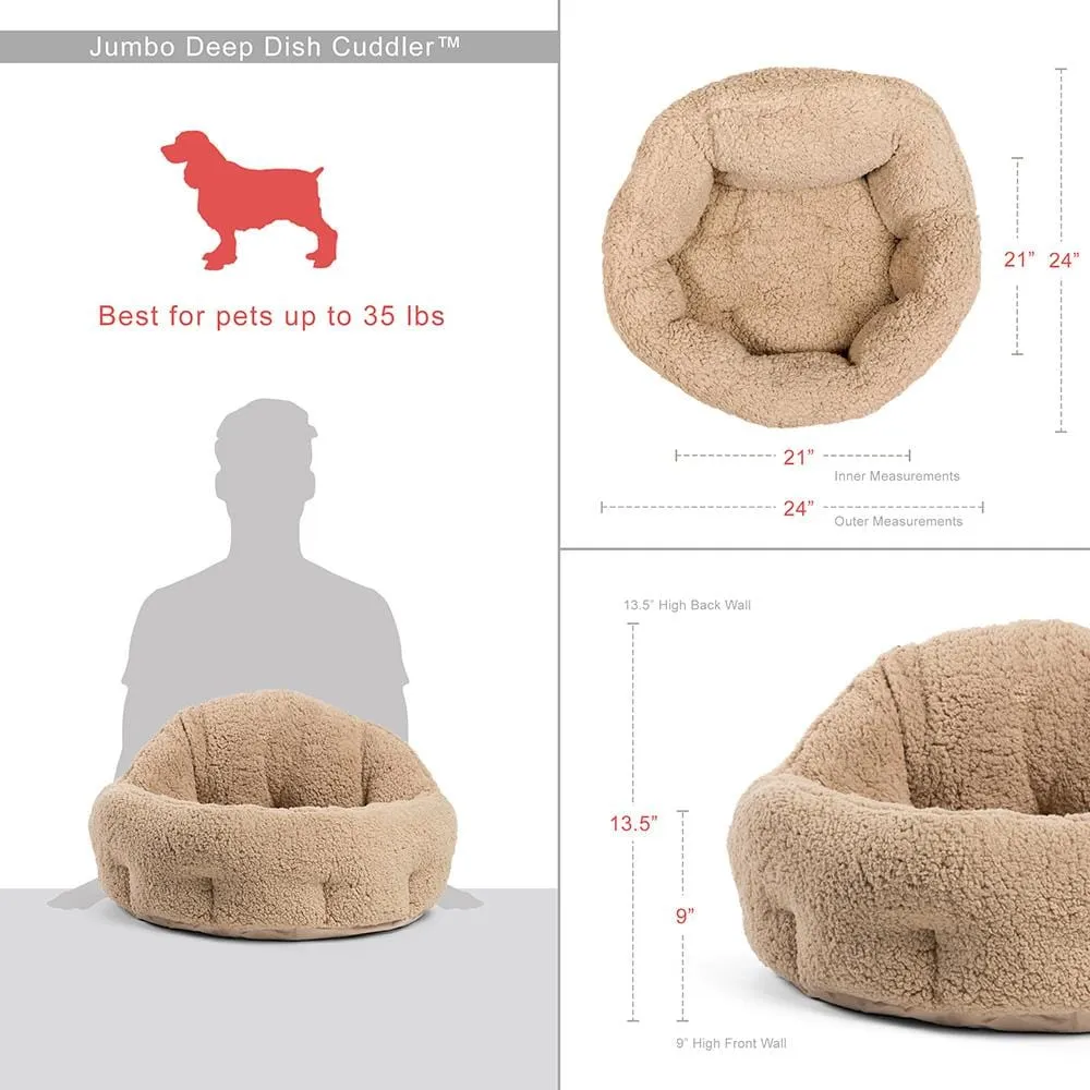 Deep Dish Sherpa Cuddler Dog Bed - Jumbo