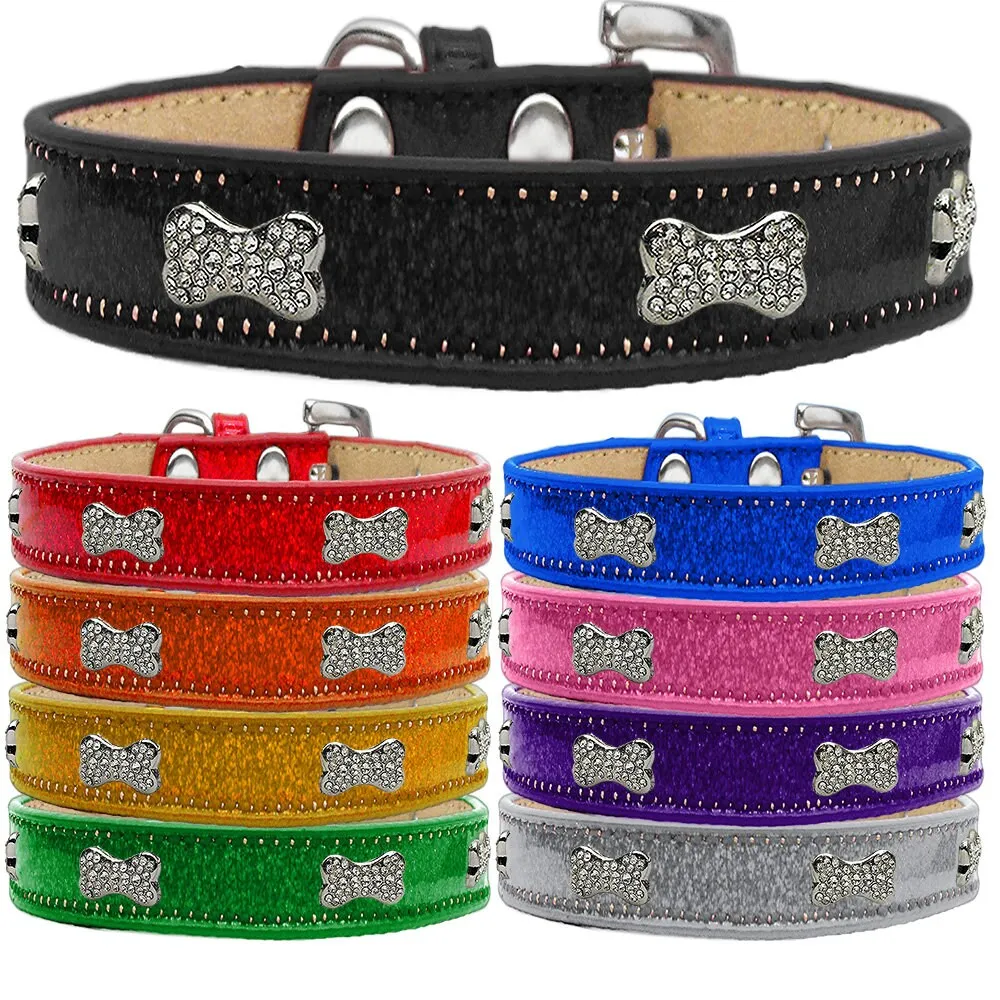 Dog, Puppy & Pet Ice Cream Collar, "Clear Crystal Bone"