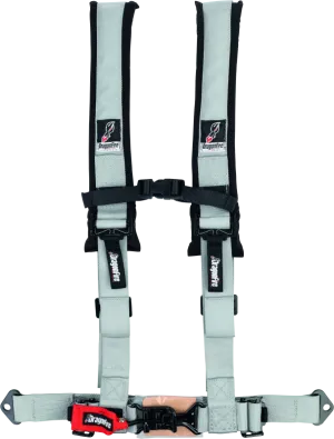 DragonFire Racing Harness- H-Style- 4-Point- 2in Buckle- Grey