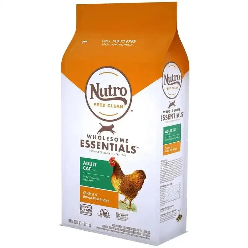 Essentials Cat Food Chicken & Brown Rice 5 lb Bag