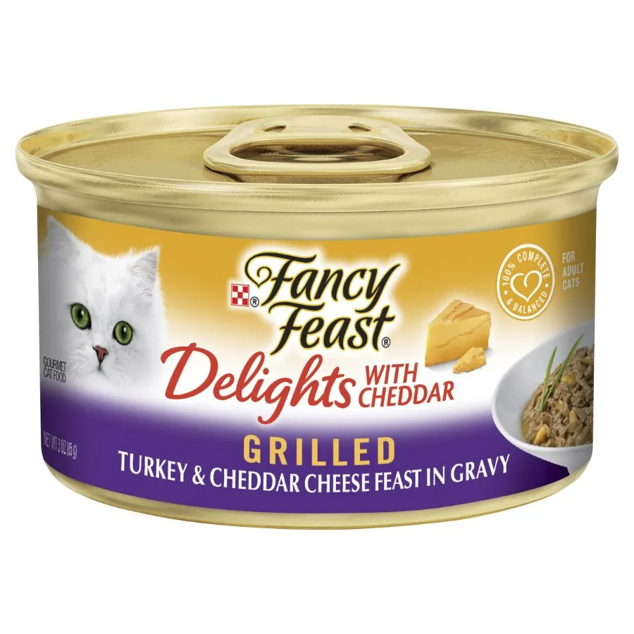 Fancy Feast Delights Cheddar Turkey 24X85g