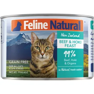 Feline Natural Beef and Hoki Feast Wet Cat Food 6oz