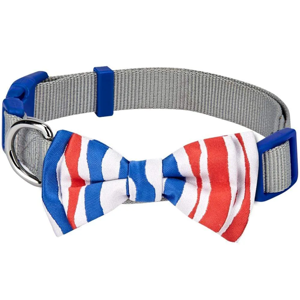 Flag of France Bowtie Dog Collar