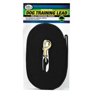 Four Paws Cotton Web Dog Training Lead 10' Black