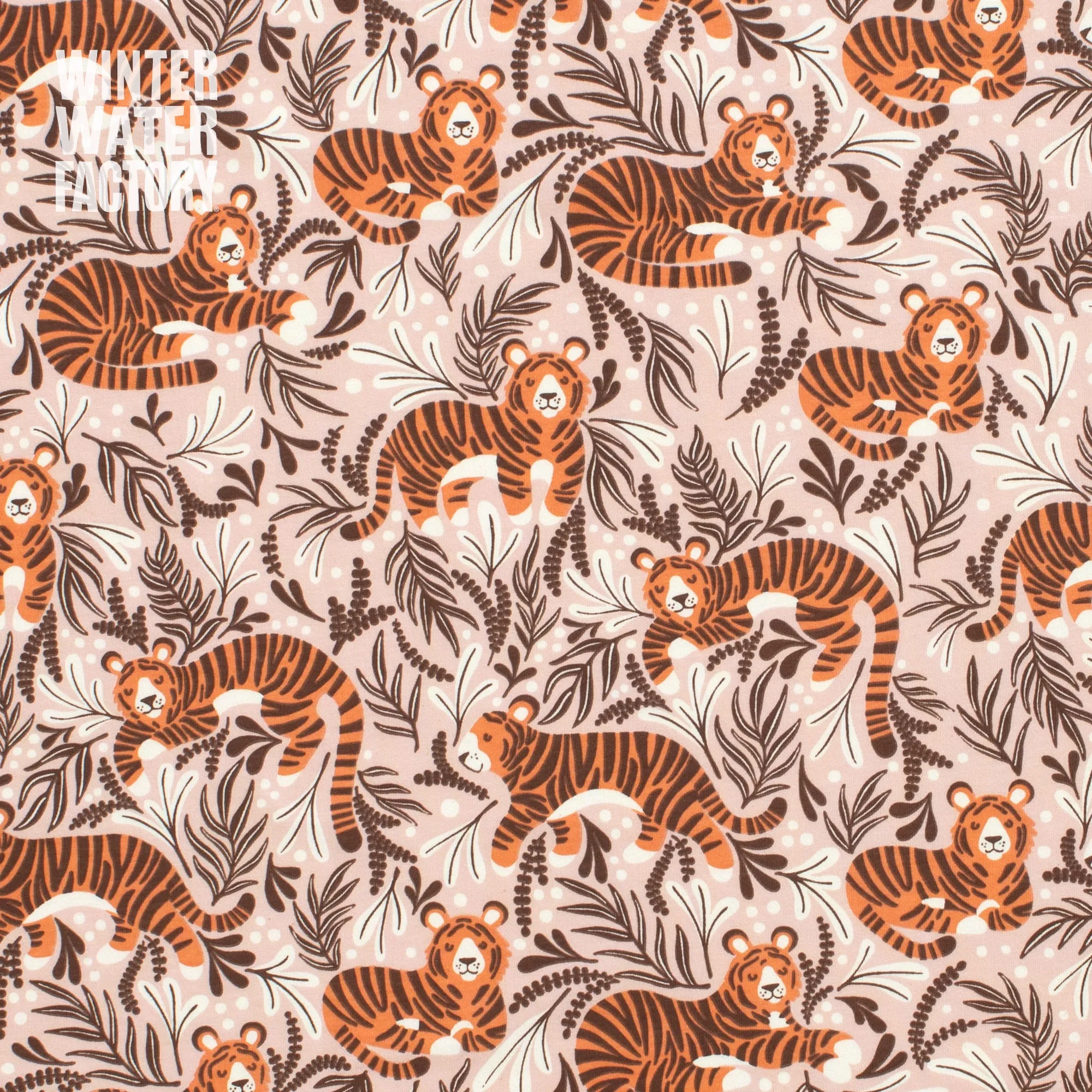 French Terry Blanket - Dreaming Tigers Pink