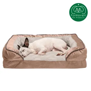 Full Support Perfect Comfort Velvet Waves Sofa-Style Pet Bed