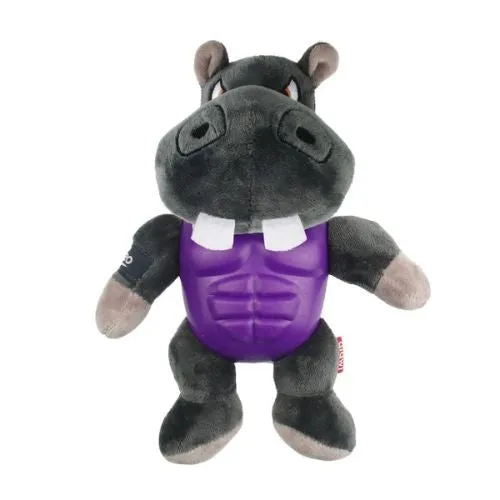 GiGwi Armor Hippo Dog Toy with Squeaker