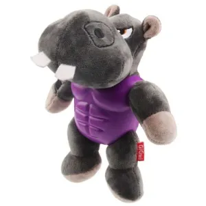 GiGwi Armor Hippo Dog Toy with Squeaker