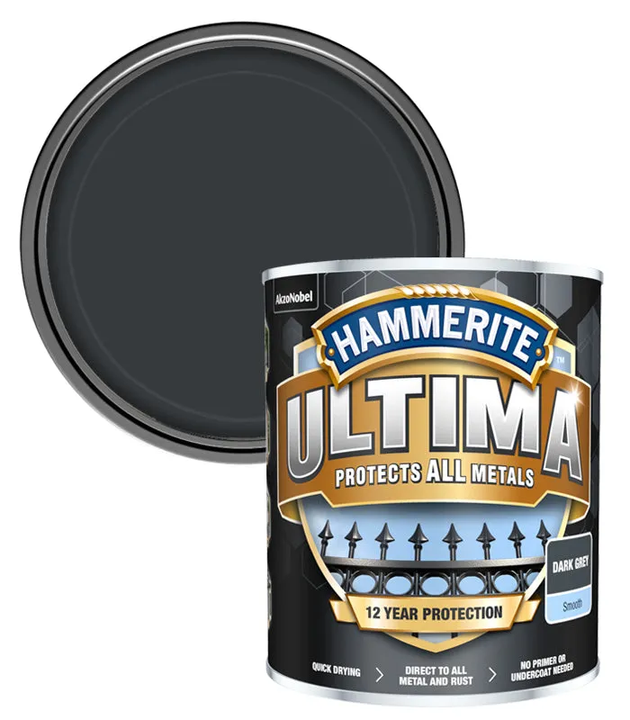 Hammerite Ultima Smooth Metal Paint - 750ml