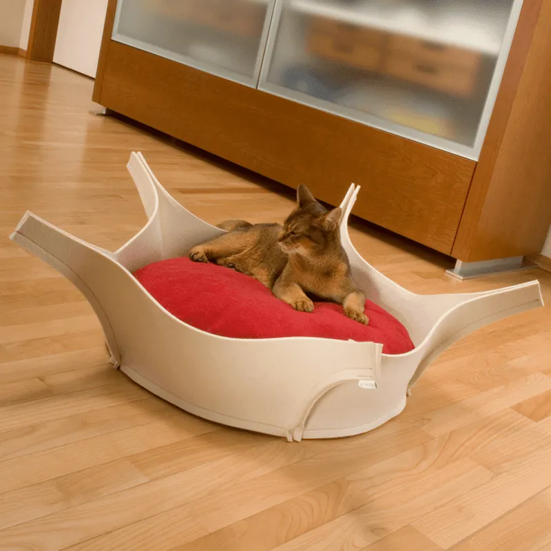 Harry Orthopedic Pet Bed - Cream Felt