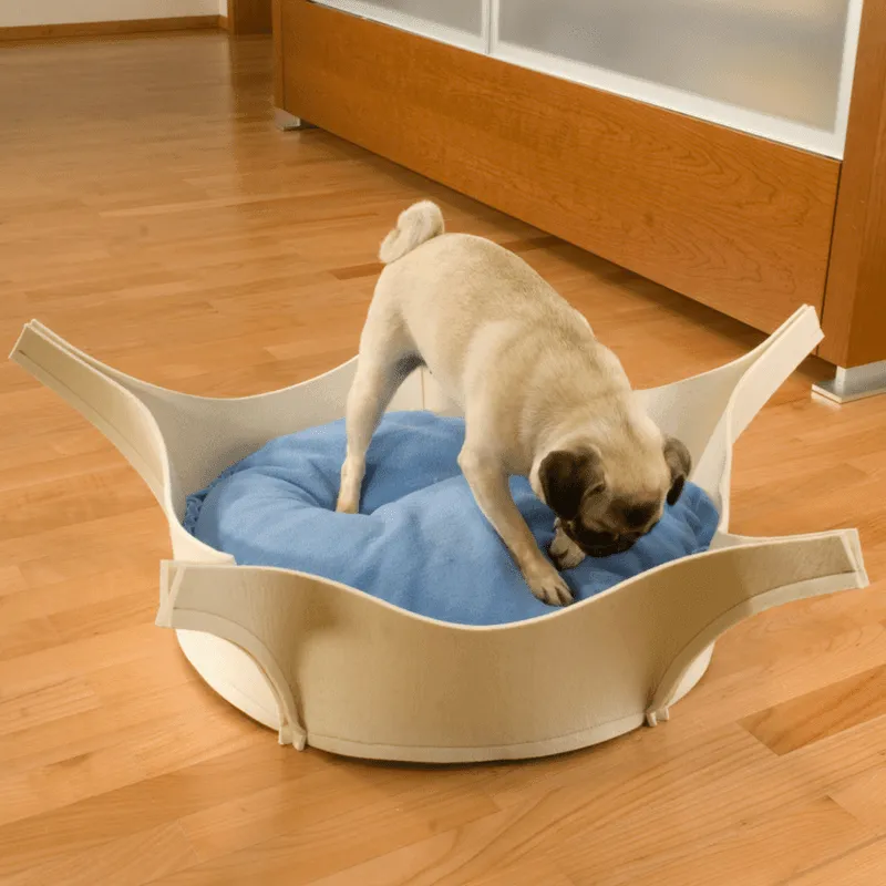 Harry Orthopedic Pet Bed - Cream Felt