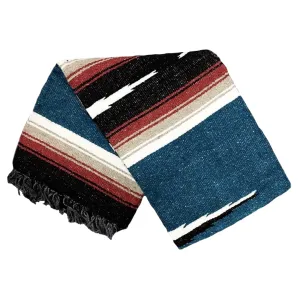 Harvest Moon Baja Diamond Blue Mexican Blanket