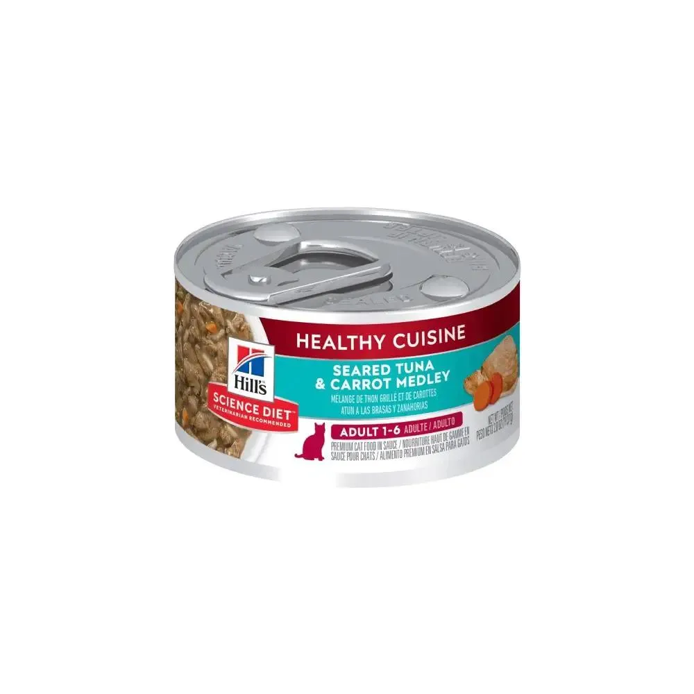 Hill's Science Plan Feline Adult Tuna & Carrot Stew Can Wet Cat Food 79g Single