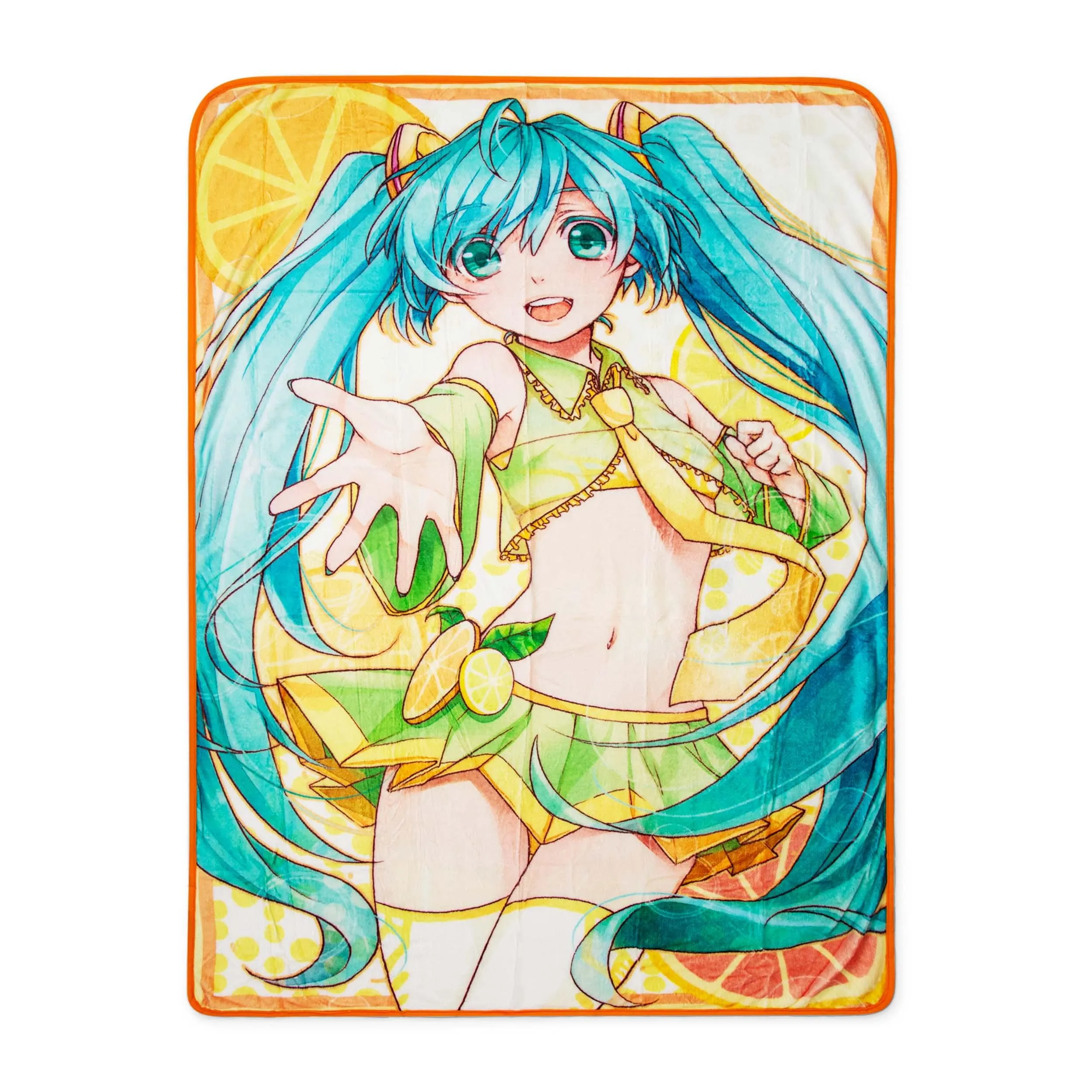 Hologram Citrus Hatsune Miku 45 X 60 inches Fleece Throw Blanket