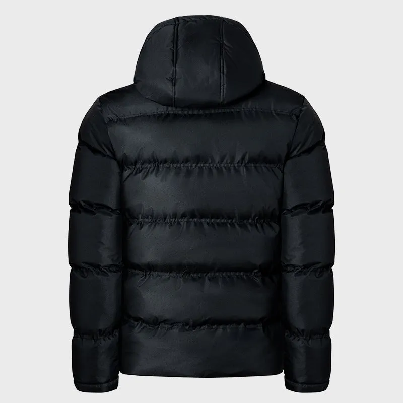 Hooded Regular Fit Down Jacket All Weather Coats For Men