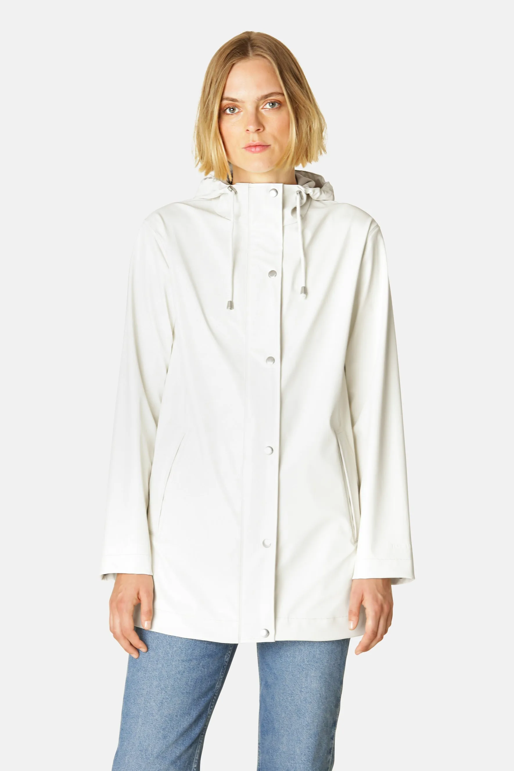 Ilse Jacobsen Hornbæk Rain 228FR Hooded Rubberized Jacket | Milk Creme 121