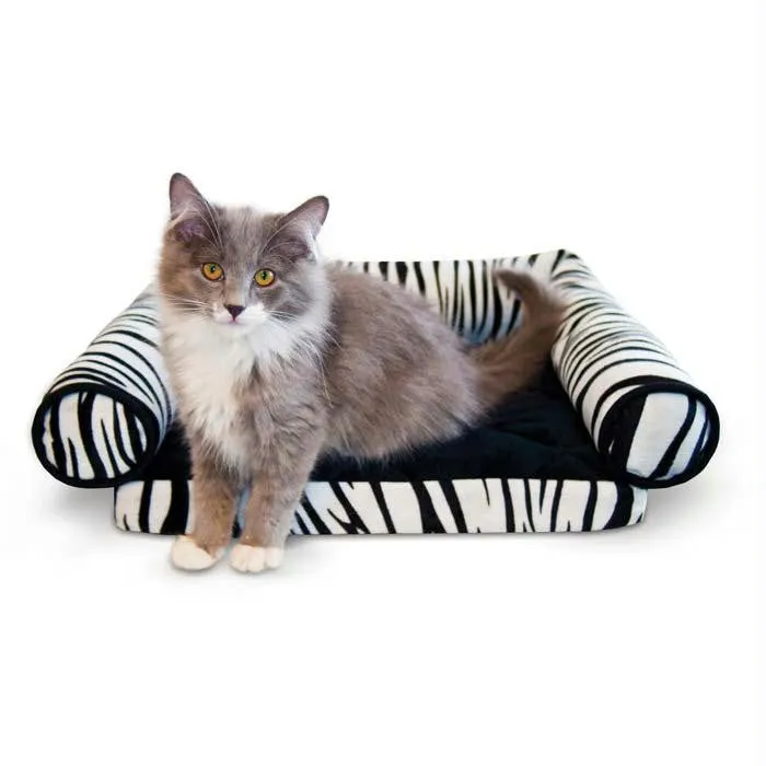 K&h Pet Products Lazy Lounger Cat Bed Zebra 14" X 16" X 5.5"