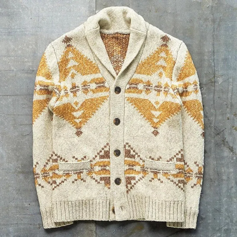 Knitted Cardigan All Weather Coats For Men