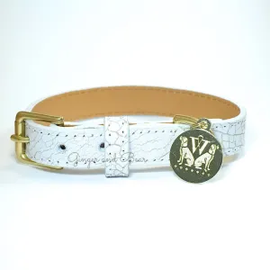 Madison Avenue Dog Collar - White