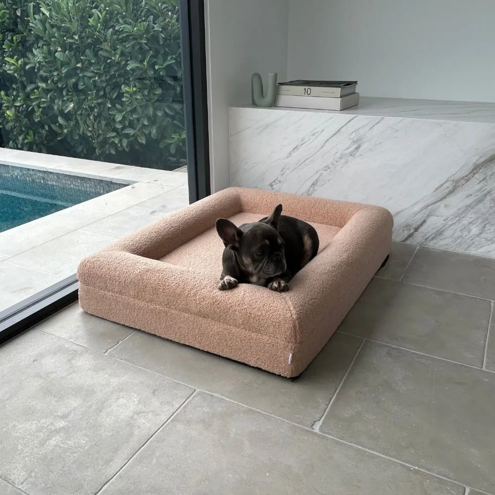 Memory Foam Dog Bed - Polar Fleece Clay