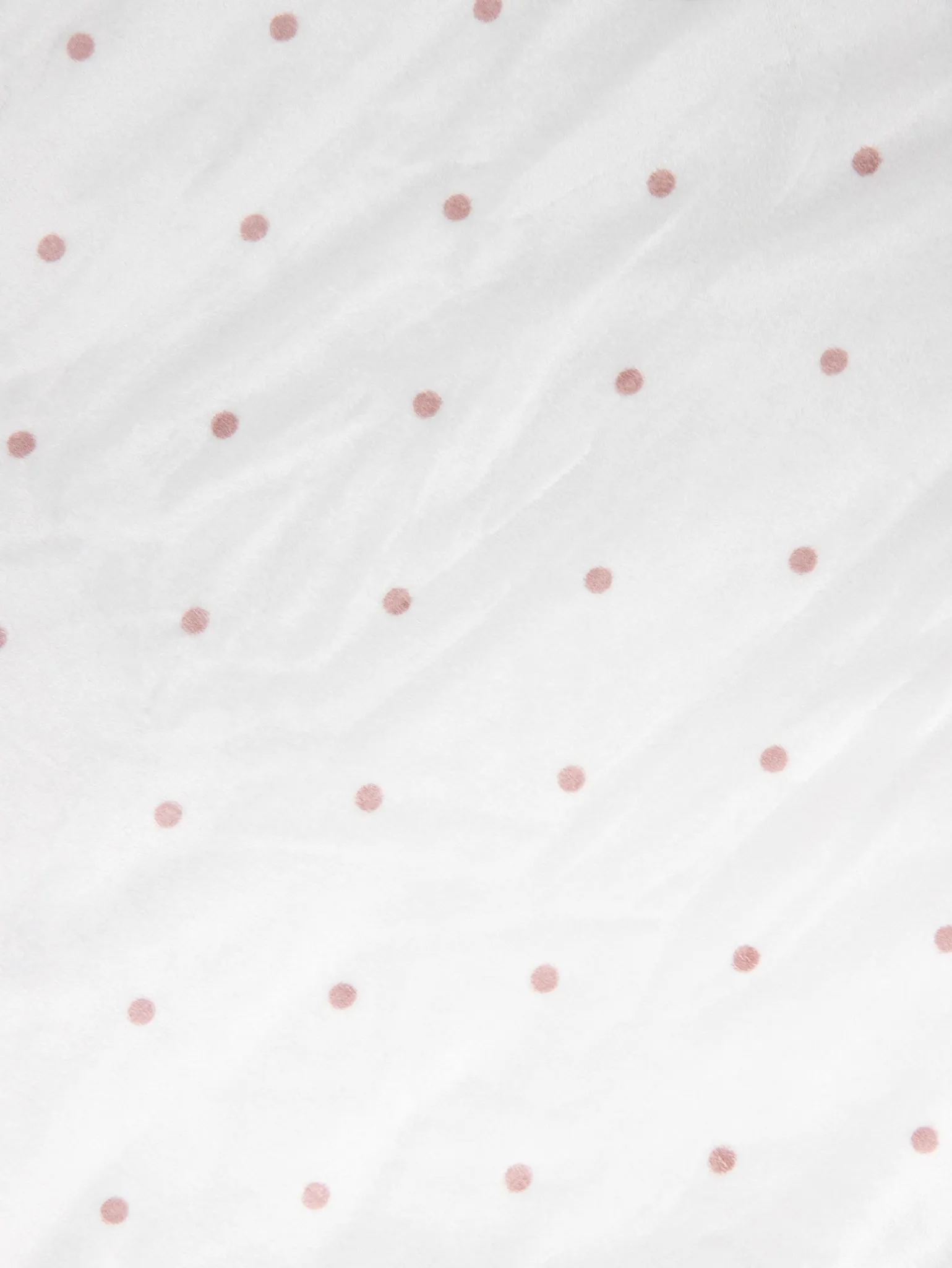 Minky Blanket (White With Pink Dots)