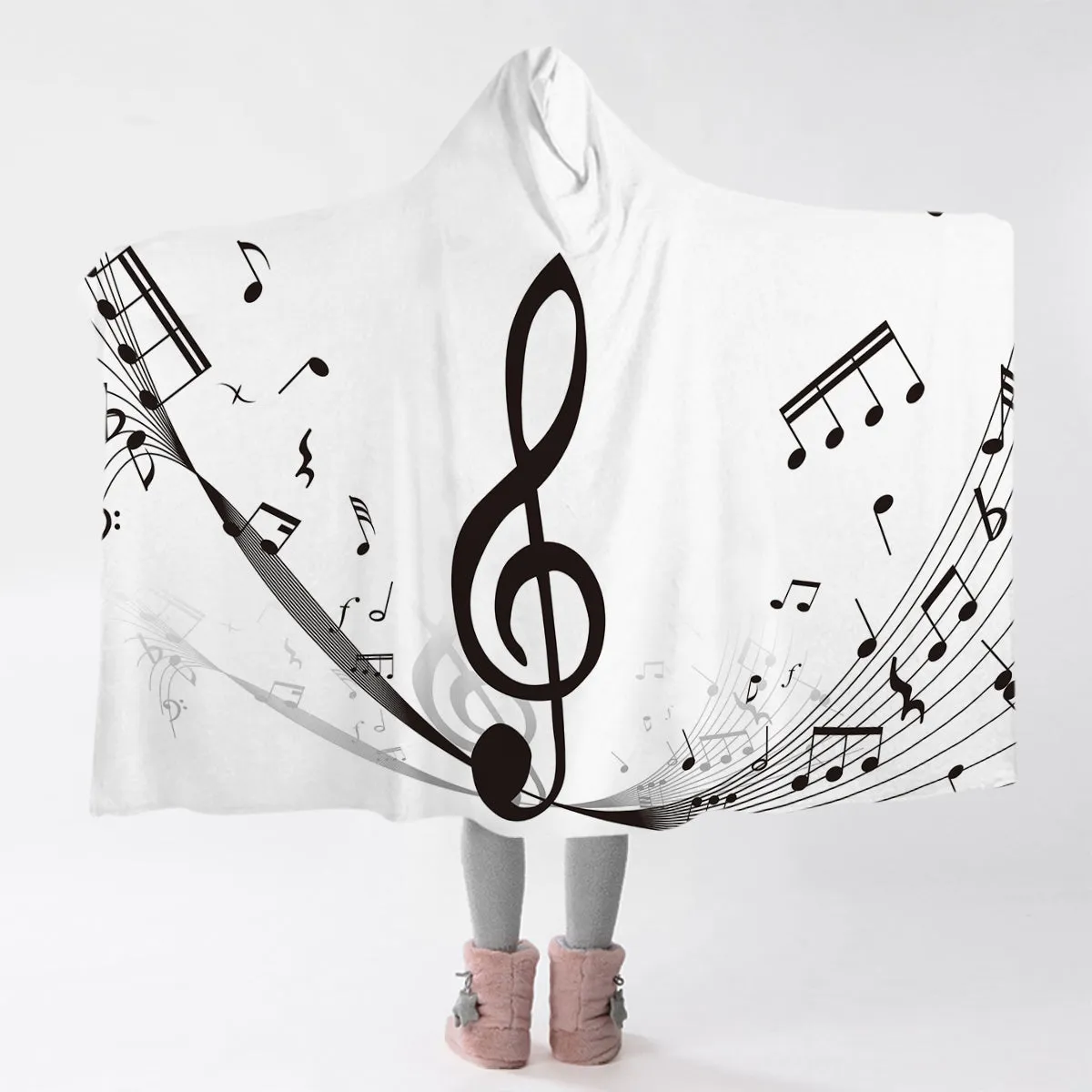 Music Lover Cozy Hooded Blanket