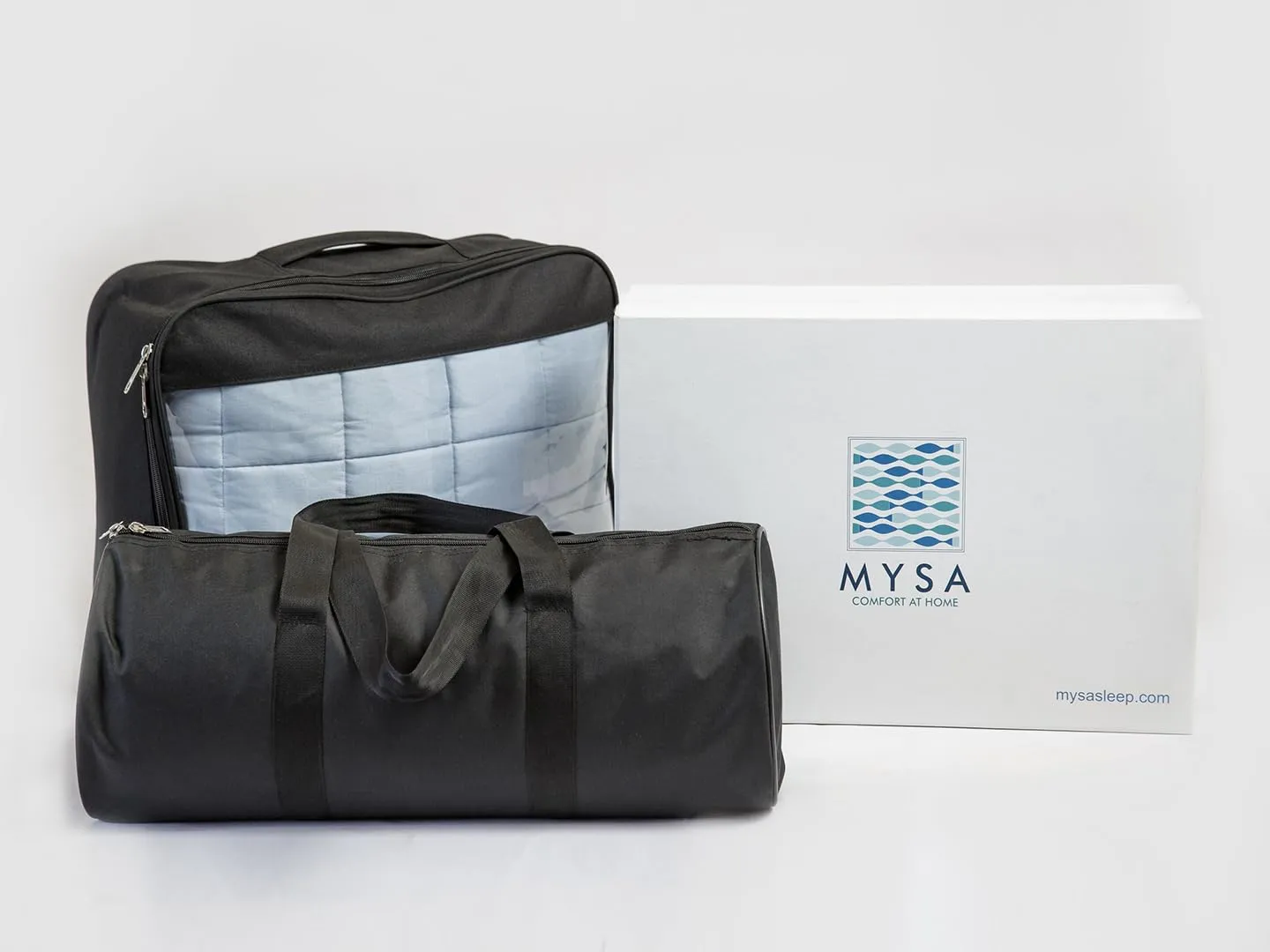 Mysa Sleep 100% Cotton Weighted Blanket Insert with Premium Glass Beads   Soft Muslin Duvet Cover – Great for Winters - 56" x 80”, 15 LB