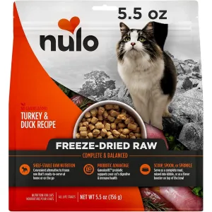 Nulo Freeze-Dried Raw Grain Free Turkey & Duck Cat Food 5.5oz