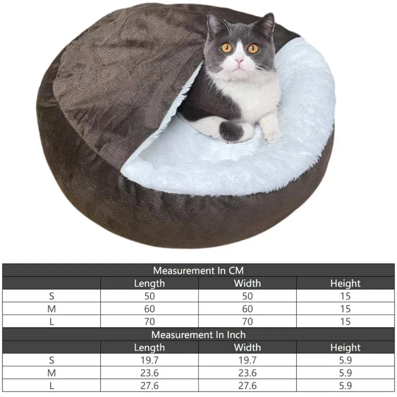 Orthopedic Pet Bed with Integrated Hooded Blanket