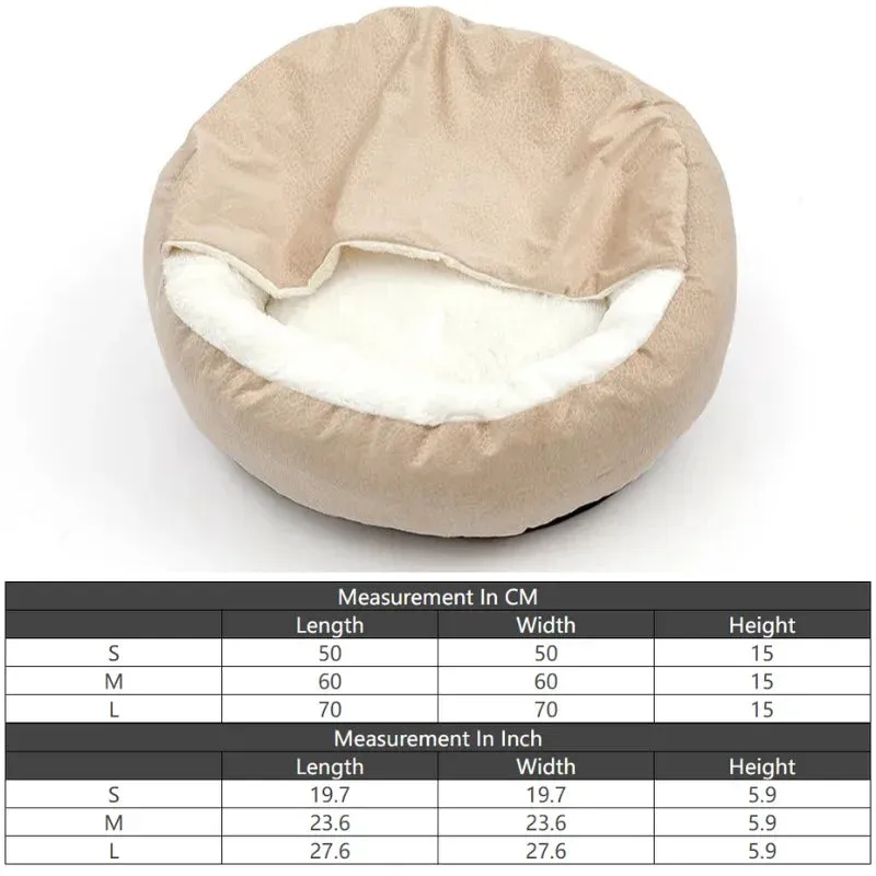 Orthopedic Pet Bed with Integrated Hooded Blanket