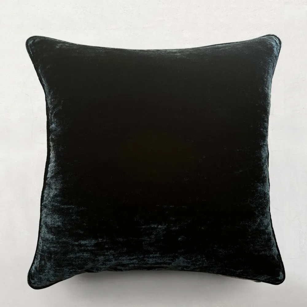 Plain Silk Velvet Cushion in Opera