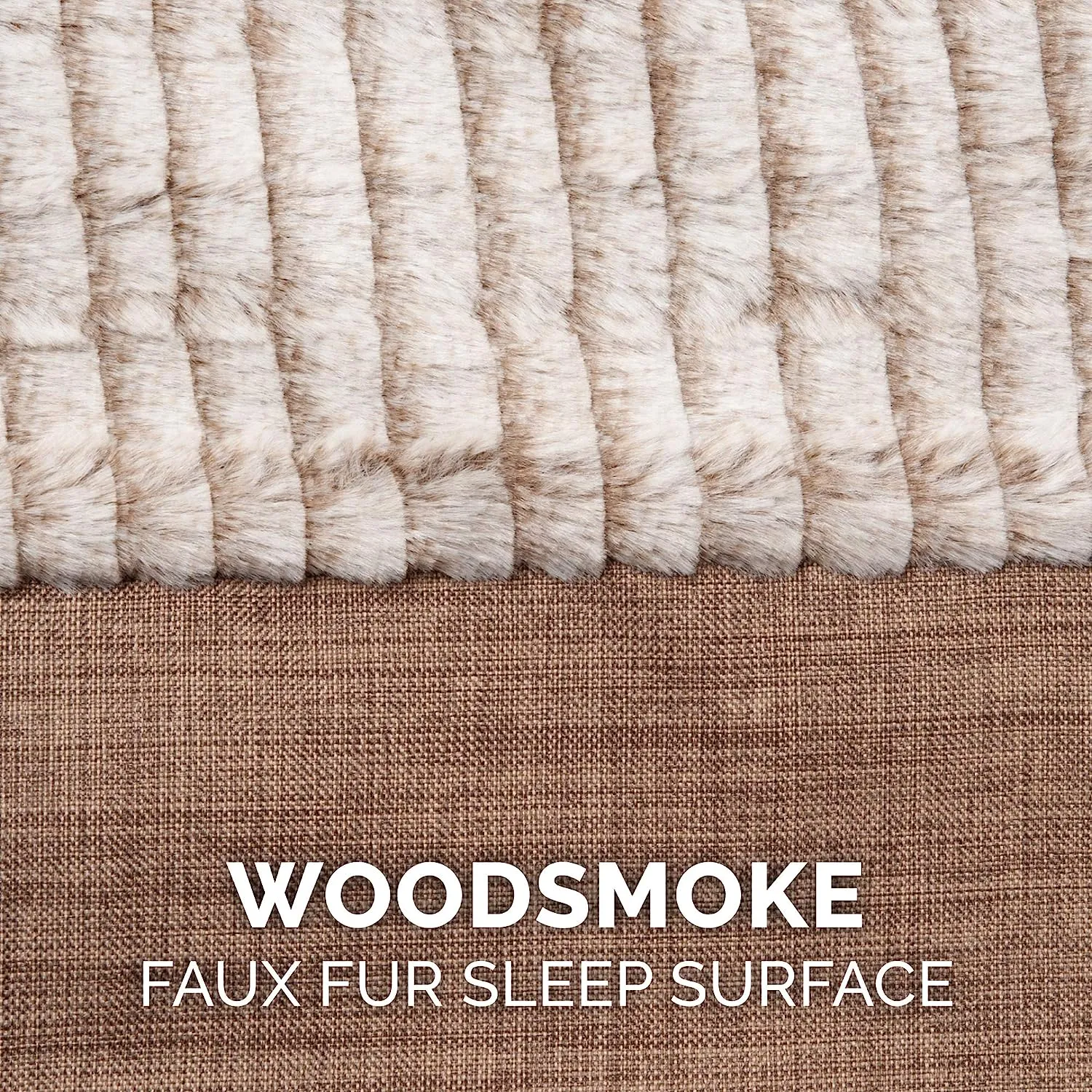 Plush Dog Bed: Luxe Faux Fur & Linen Sofa-Style Dog Bed for Dreamy Rest & Sweet Snuggles | Orthopedic Support, Plush Design, and Easy-Care Luxury for Your Furry Amigo!