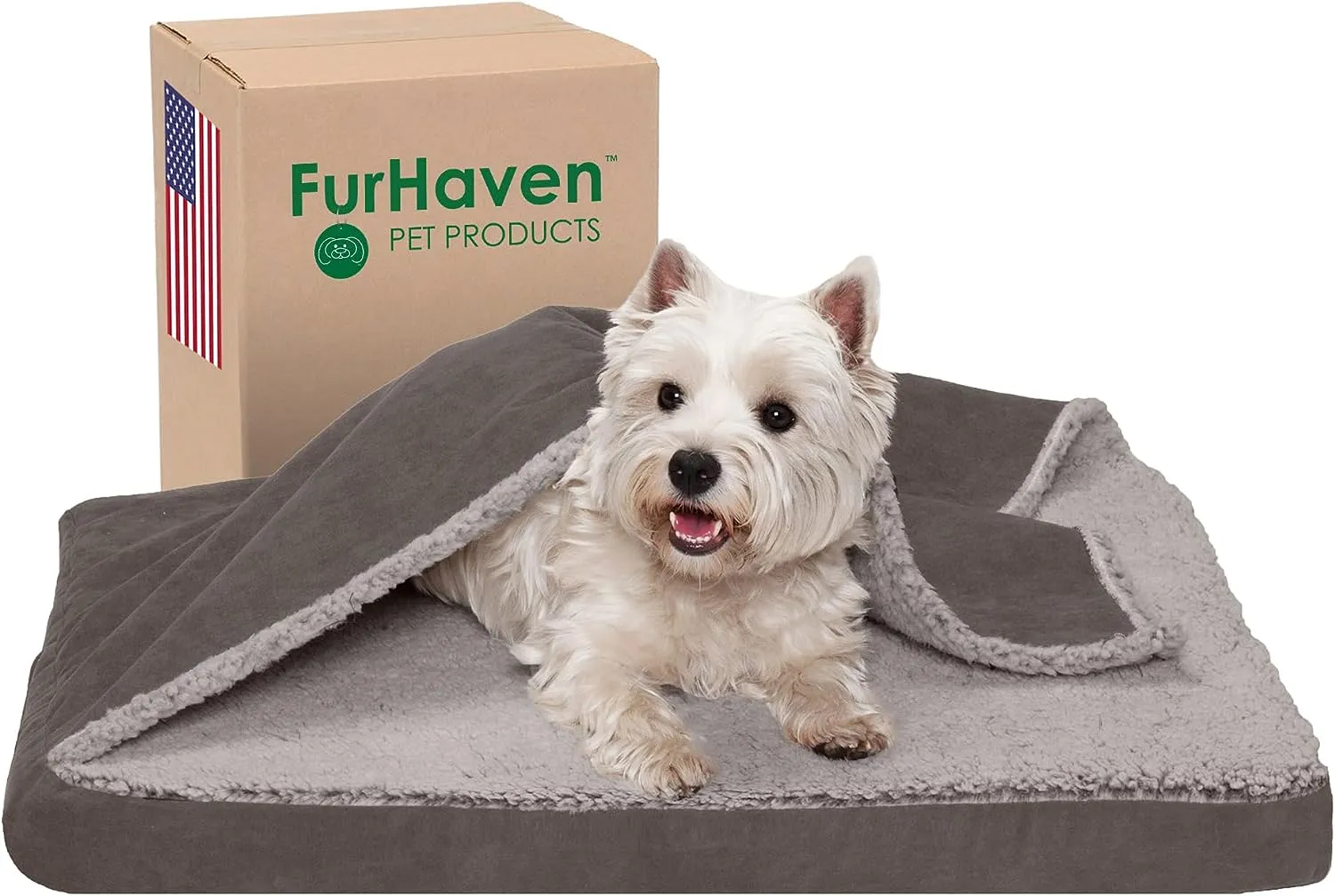 Plush Dog Bed: Luxe Faux Fur & Linen Sofa-Style Dog Bed for Dreamy Rest & Sweet Snuggles | Orthopedic Support, Plush Design, and Easy-Care Luxury for Your Furry Amigo!