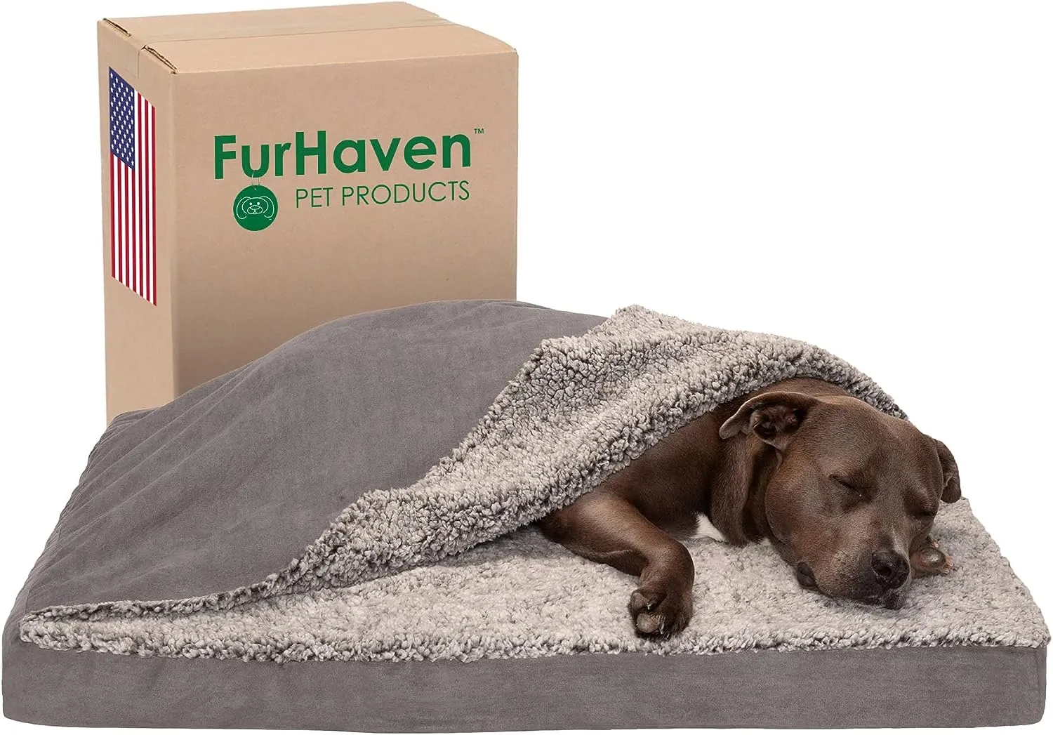 Plush Dog Bed: Luxe Faux Fur & Linen Sofa-Style Dog Bed for Dreamy Rest & Sweet Snuggles | Orthopedic Support, Plush Design, and Easy-Care Luxury for Your Furry Amigo!